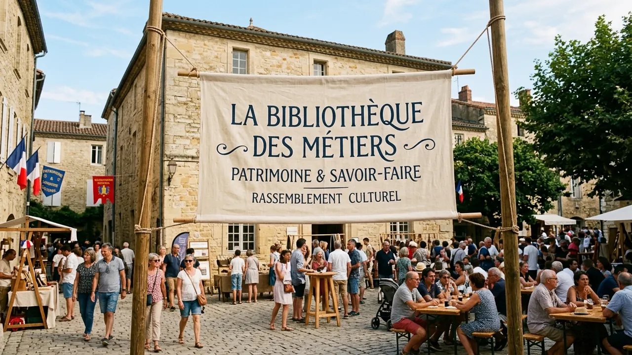 Présentation de La Bibliothèque des Métiers lors d'une campagne de mécénat